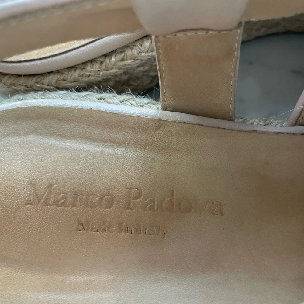 Marco Padova lambskin Espadrille Slingbacks, like new, 36